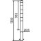 Barrier post | steel tube  89 x 2,9 mm | yellow / black | stationary, for casting in concretewith ground anchor | without eyelet